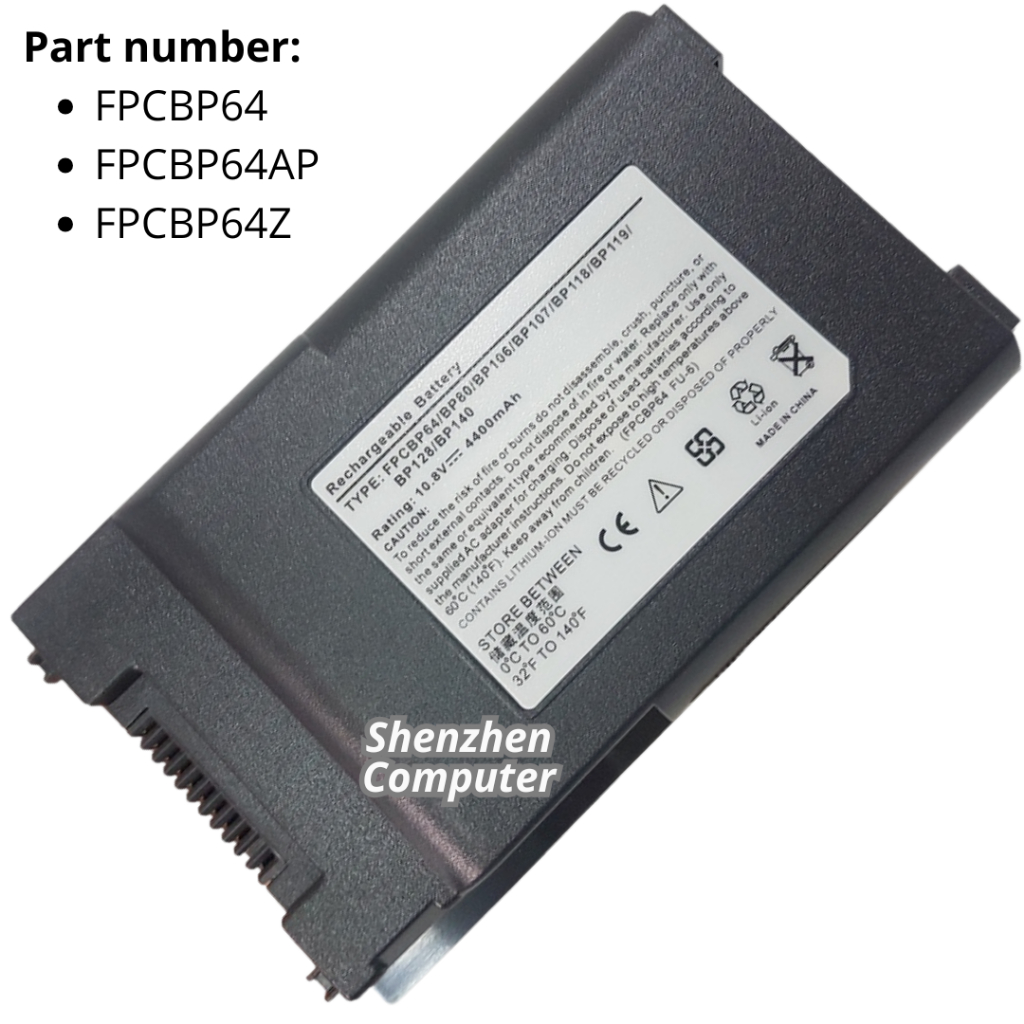 Baterai Fujitsu Lifebook S6000 S6200 S6210 S6220 FPCBP64 FPCBP64AP FPCBP64Z battery