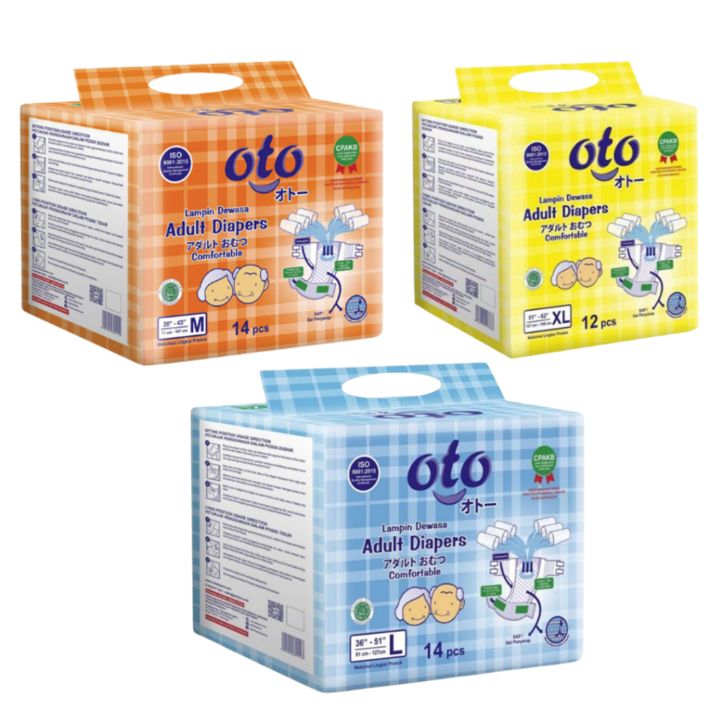 OTO Perekat Popok Dewasa M14/L14/XL12