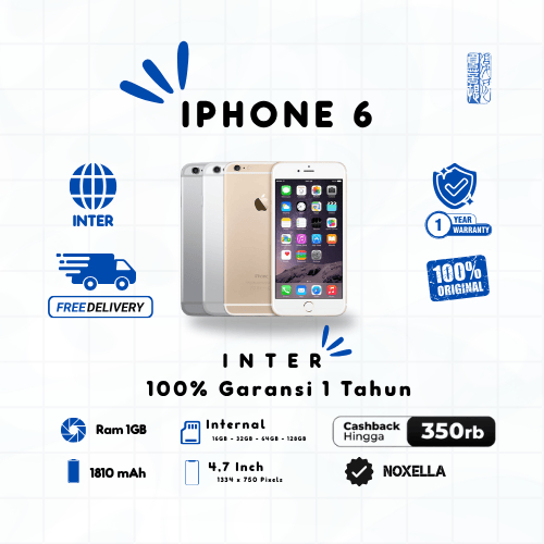Iphone 6 INTER Second Fullset Garansi 12 Bulan