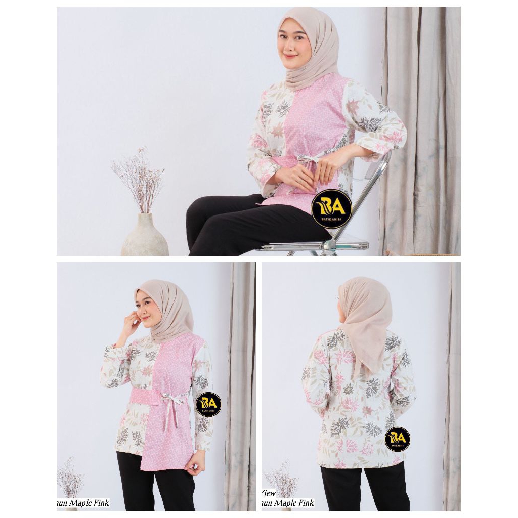 Blouse Batik Wanita Modern Kombinasi