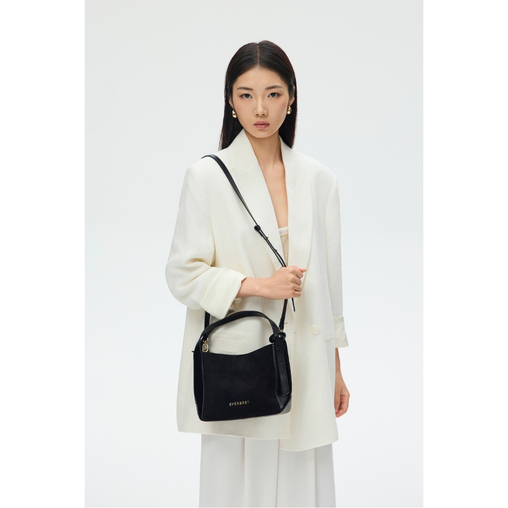 Everbest ELIAH Tote Bag Wanita Black & Tan