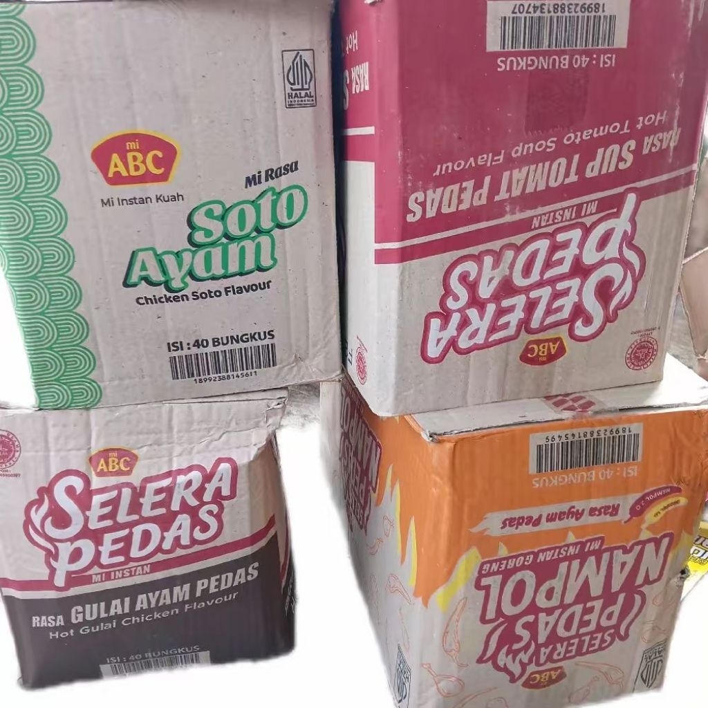 1 DUS MIE ABC SELERA PEDAS RASA AYAM BAWANG | GULAI AYAM | SEMUR AYAM | SUP TOMAT PEDAS | GORENG | A