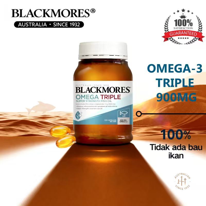 Blackmores Omega 3 1500mg 150 Capsules Triple Concentrated Fish Oil