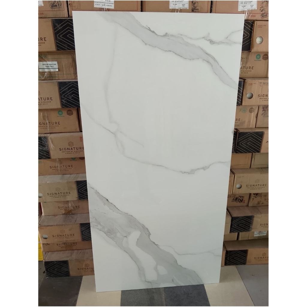 Granite Ikad putih marbel argoz white 60x120 , lantai, dinding top tabel