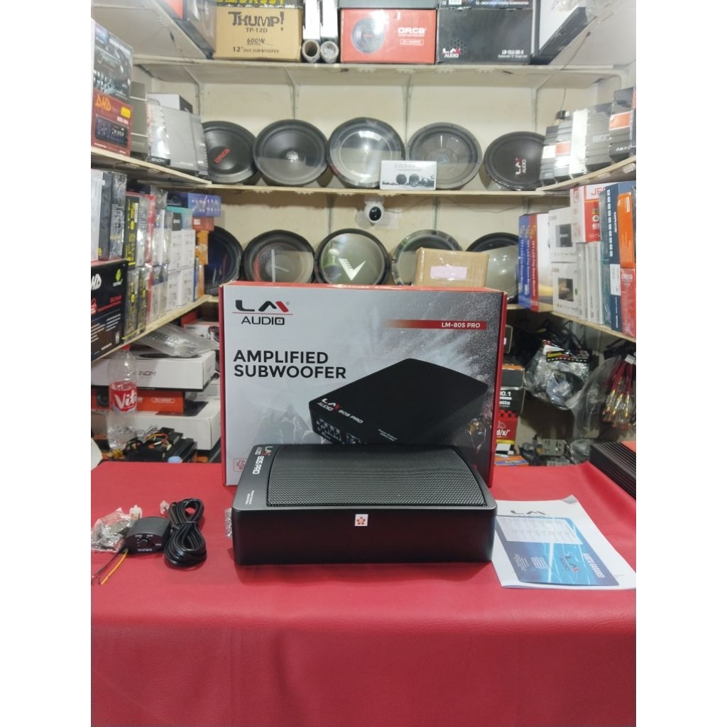 Paket Subwoofer Kolong Aktip Bawah Jox LM AUDIO seri LM-80S PRO 600Watt Audio Mobil