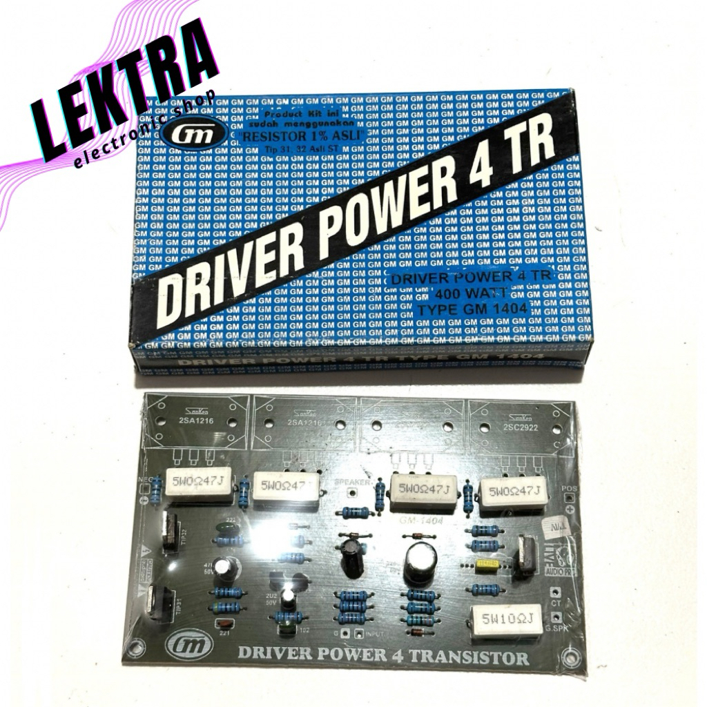 Kit GM 1404 Driver Power 4 TR 400 watt w 400w GM1404 Tip 31 32 Resistor 1%