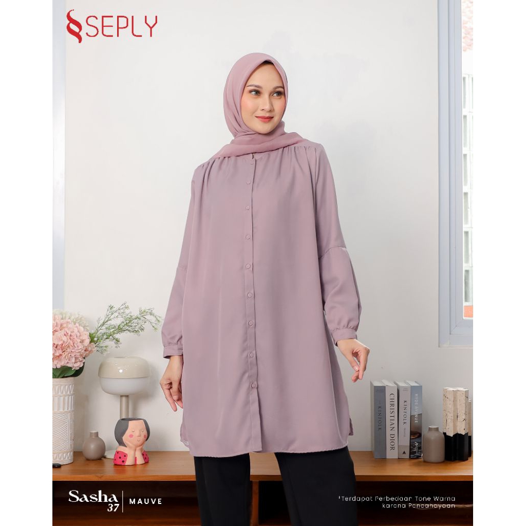Sasha 37 by Ethica - kemeja panjang - kemeja polos - tunik