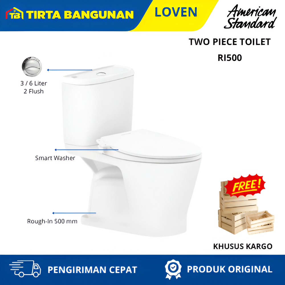AMERICAN STANDARD LOVEN RI500 SMART WASSER CLOSET KLOSET TOILET DUDUK ROUGH-IN 50 CM