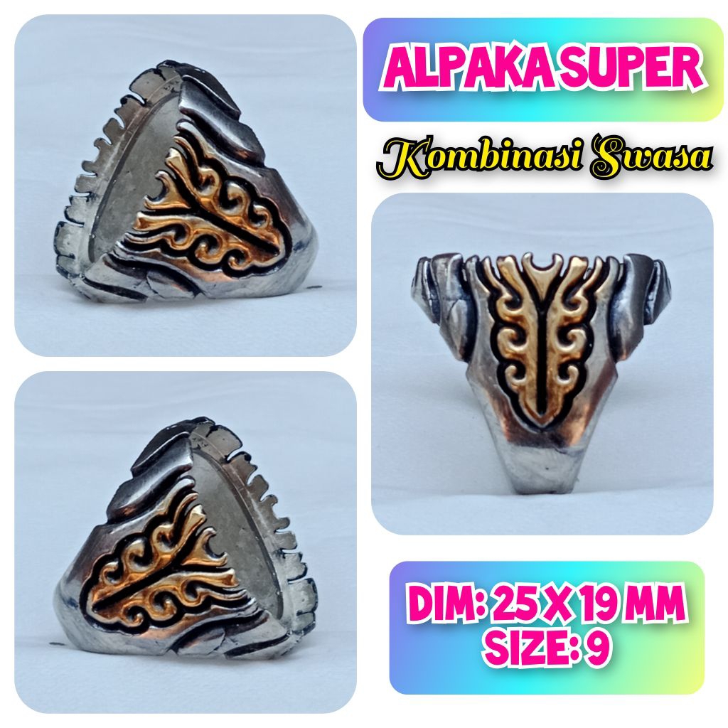 emban batu akik dan permata alpaka super kombinasi swasa.35