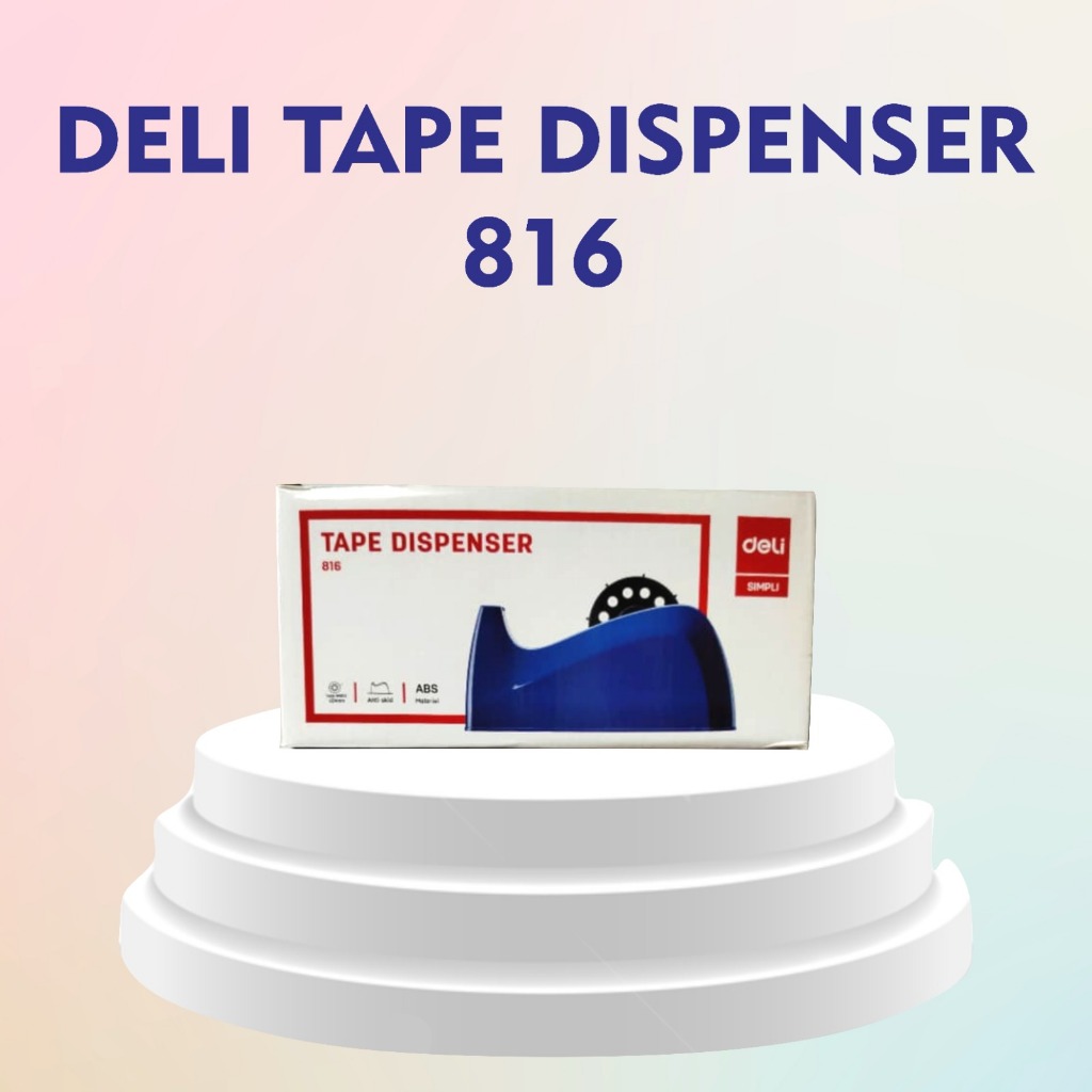 DELI TAPE DISPENSER E 816/TAPE DISPENSER PEMOTONG ISOLASI BESAR KECIL 12MM-24 MM DELI 816 BAGUS