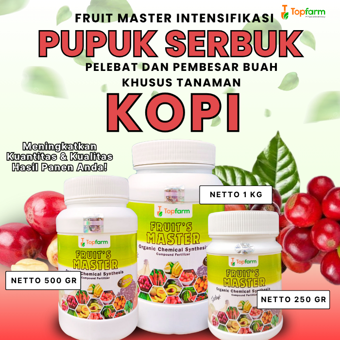 Pupuk Serbuk Buah Kopi / Pupuk Pelebat Buah Kopi / Pupuk Buah Kopi Cepat Berbuah Lebat / Pupuk Peran