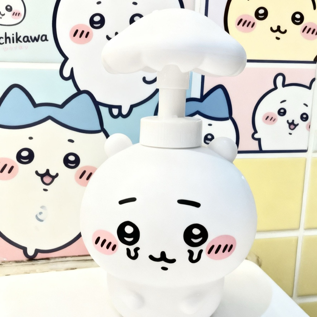 [PREORDER] Botol Isi Ulang Chiikawa Mushroom Series – Tempat Sabun Cuci Tangan & Sabun Cair Lucu