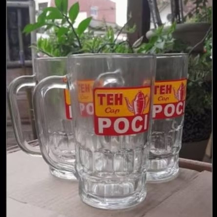 gelas kaca cap poci