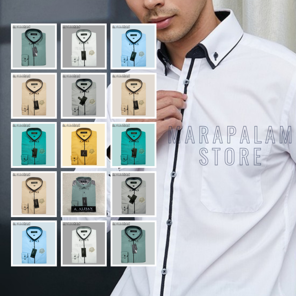 Kemeja Alisan KOMBINASI lengan panjang