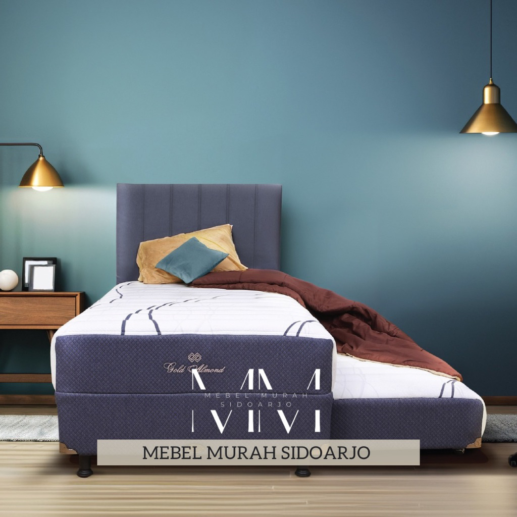 Spring bed Central 2 in 1 gold almond set promo ukuran 90 x 200 120 x 200 100 x 200 cm 90x200 100x20