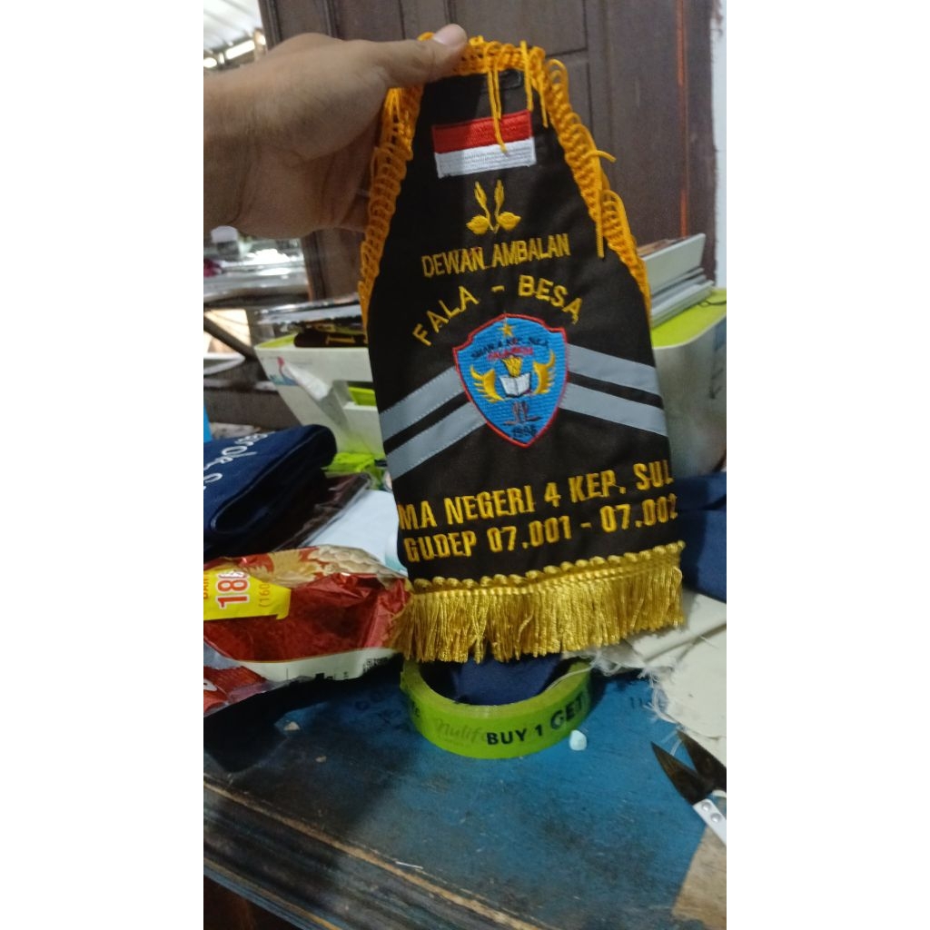 ban lengan pramuka osis dan custom bordir