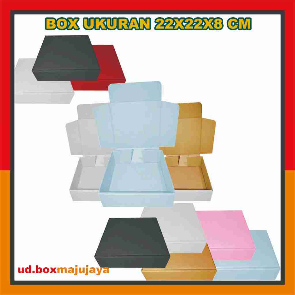 Box 22x22x8 Cm /Box Lipat Depan / Box Kue Kering