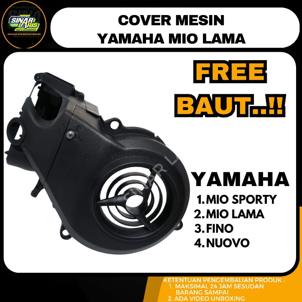 COVER MESIN MIO SPORTY TUTUP MESIN MIO SPORTY KARBU OLD LAMA COVER MESIN SET TUTUP KIPAS YAMAHA MIO