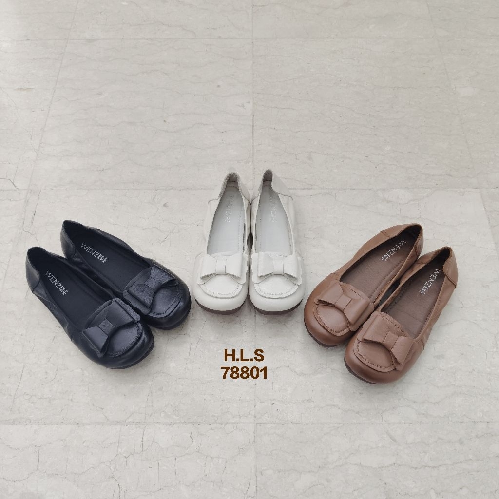 GRADE A / 78801 / SEPATU WANITA / KULIT SAPI / FLATSHOES / IMPORT