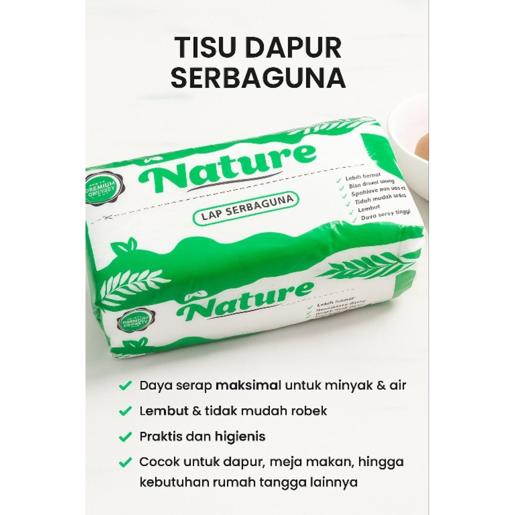 Tisu Kompor Tisu Dapur Serbaguna Nature 5 Pcs