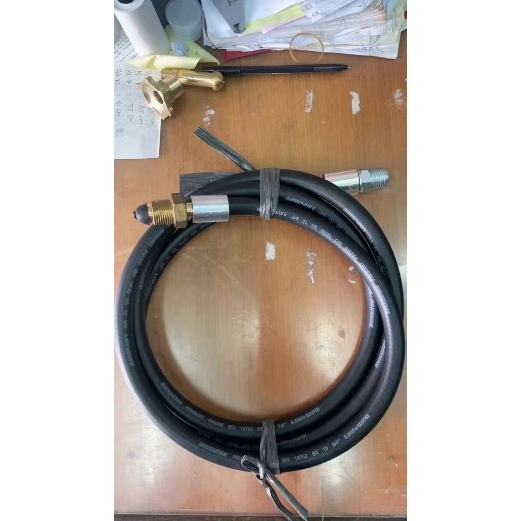 selang 3/8 bridgestone 1mtr neple oksigen valve 1/2