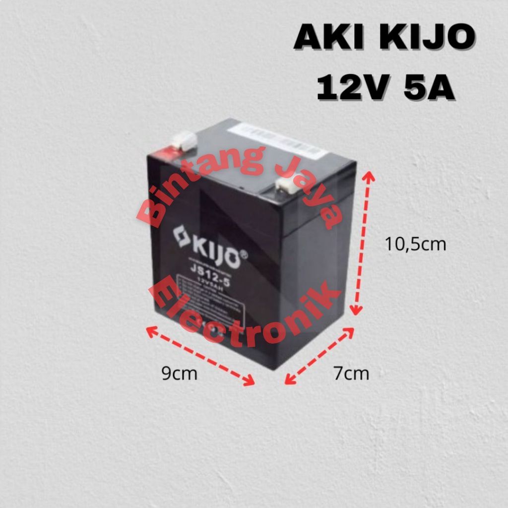 AKI KIJO 12V 5A UPS / AKI KIJO 12V 5A SEPEDA LISTRIK/ AKI KIJO 12V 5A SPEKER AKTIF/ SPEAKER AKTIF/ A