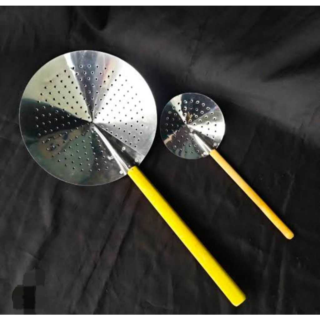 Serok Gorengan / Serokan Gorengan Gagang Kayu Besar dan Kecil