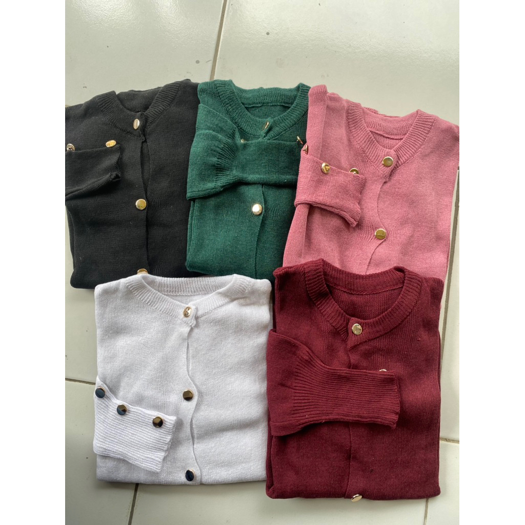 Cardigan Tarla Rajut Kancing l Rajut Wanita Kancing