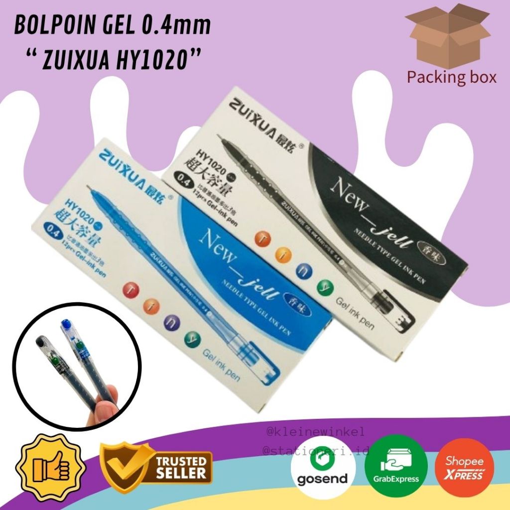Bolpoin Gel New Jell ZuiXua 04mm  Gel Ink Pen  Pulpen Jel 1 LUSIN