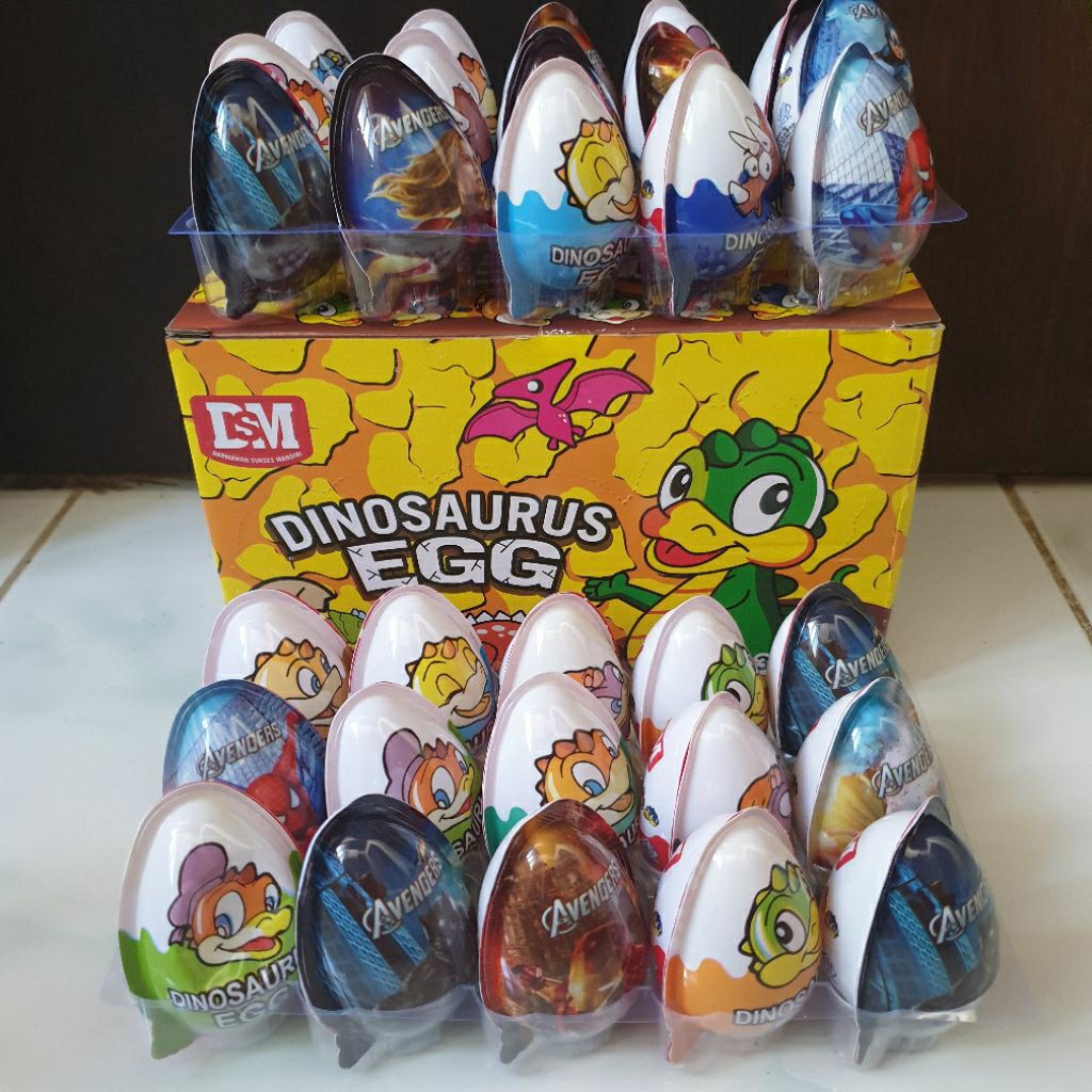 Dinosaurus Egg Coklat Compound / Kinder Joy isi coklat dan mainan