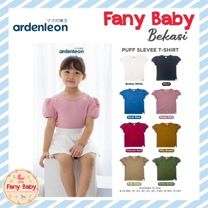 ARDENLEON ATASAN KAOS ANAK PEREMPUAN PUFF SLEEVE T-SHIRT