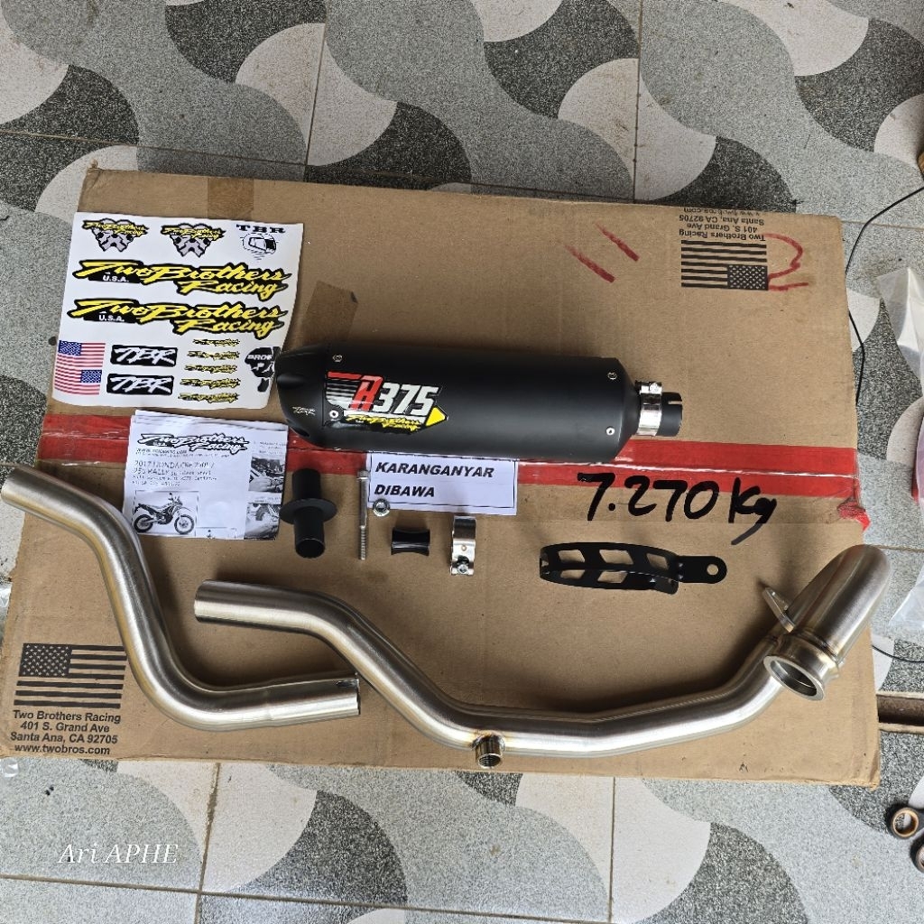 PROMO knalpor Two Brothers racing R375 Honda CRF250L / CRF250 RALLY fullsystem - original TBR USA