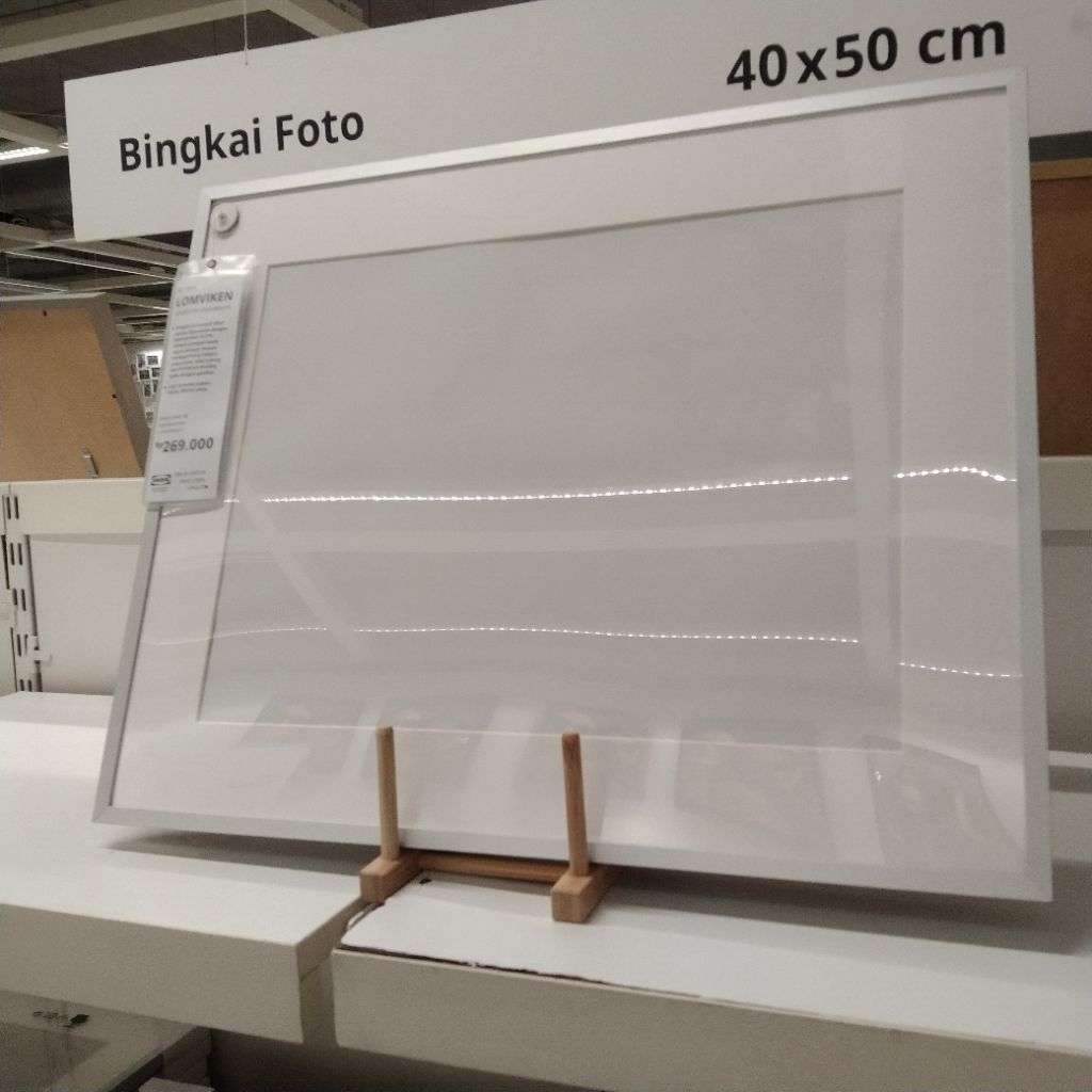 Bingkai foto aluminium 12R / 16R frame figura warna gold emas/hitam/silver 40x50cm