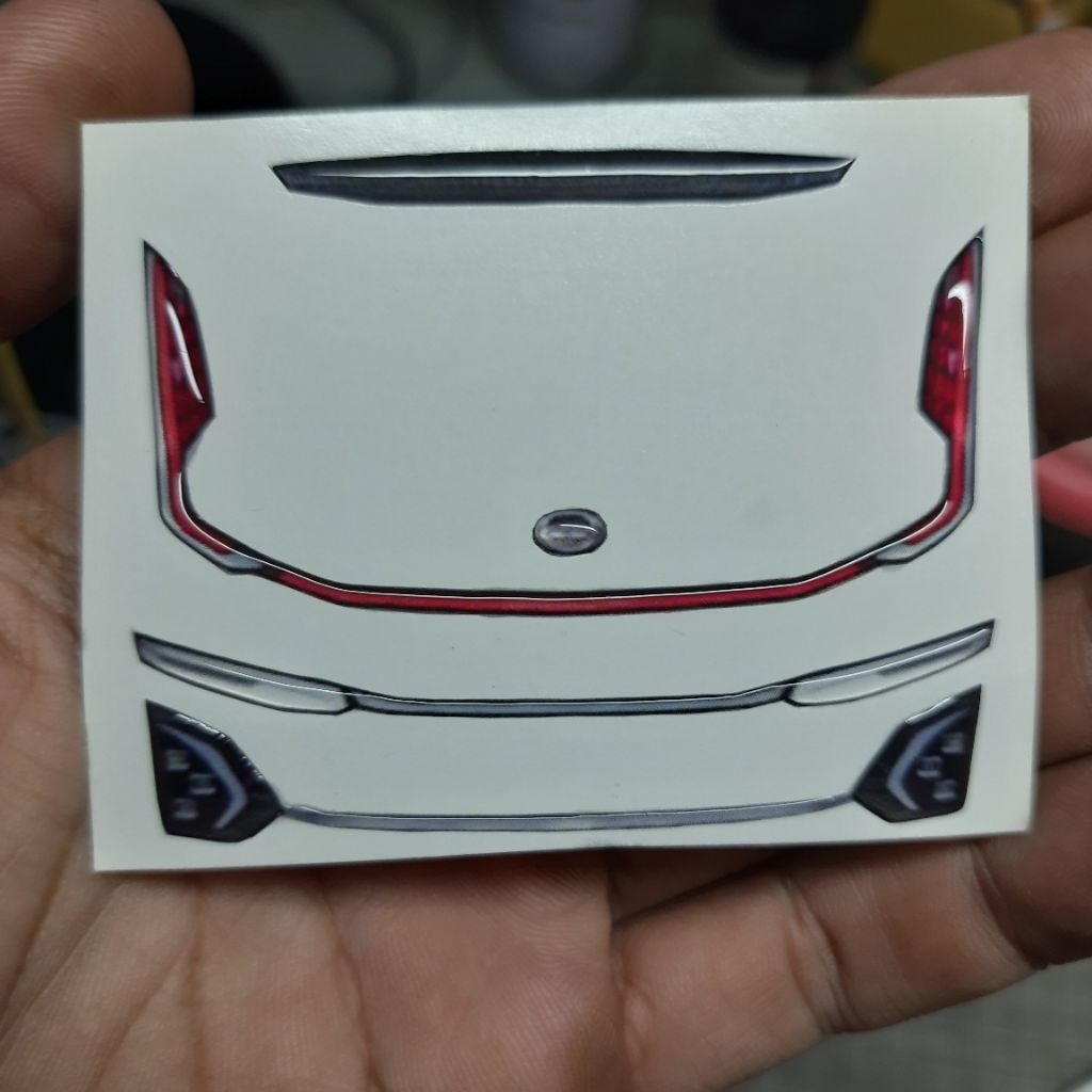 Sticker headlamp JB3 JB5 R25 timbul mbois quality miniatur bus rkc