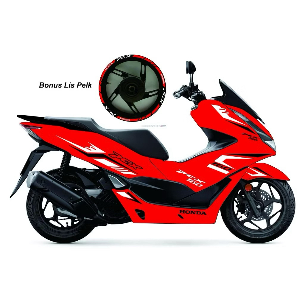 Cutting Stiker Lis PCX 160 Body Merah Oracal 651