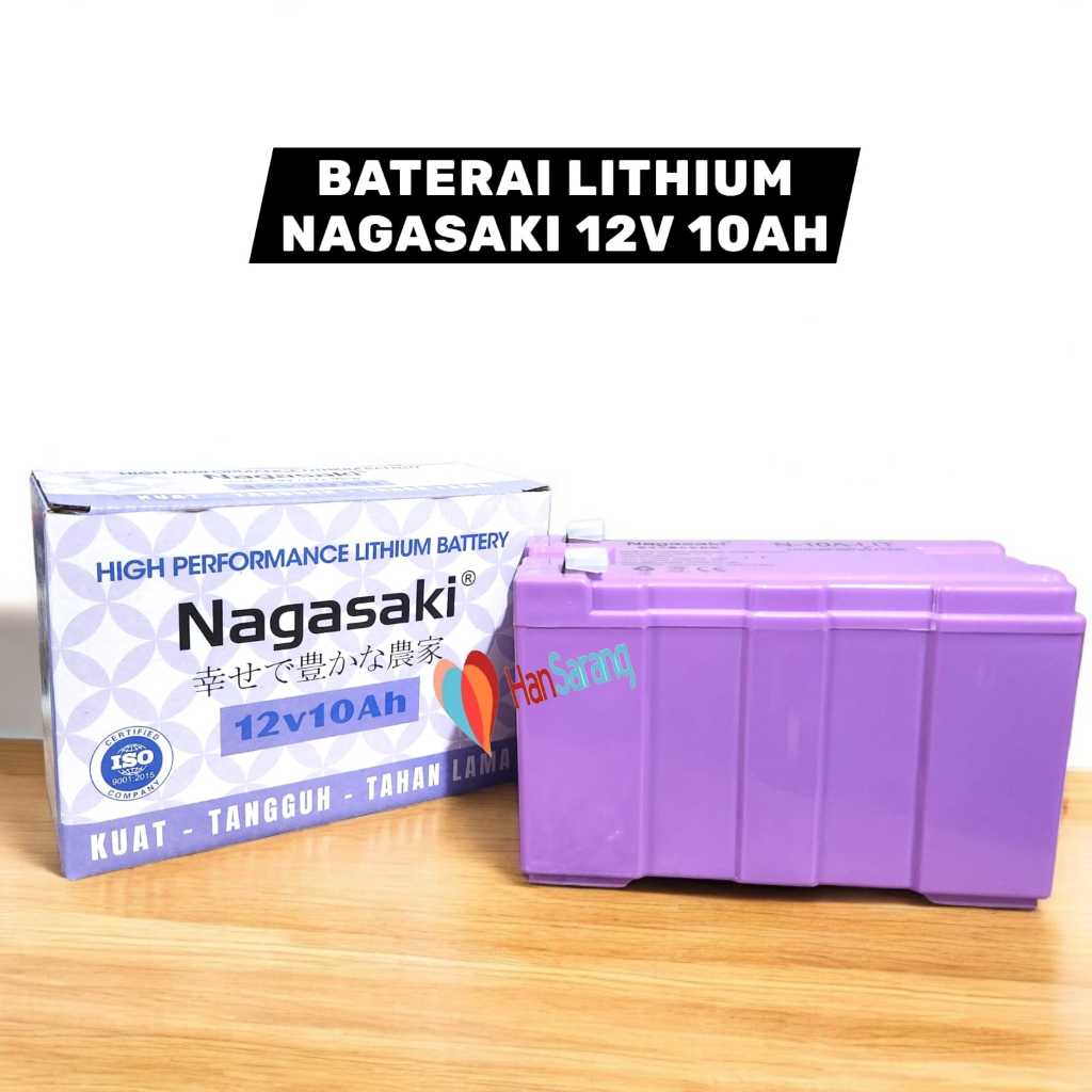 Aki LITHIUM  LITIUM 12V 10Ah Nagasaki Aki accu baterai Sprayer Elektrik Tengki Alat Semprot Elektrik