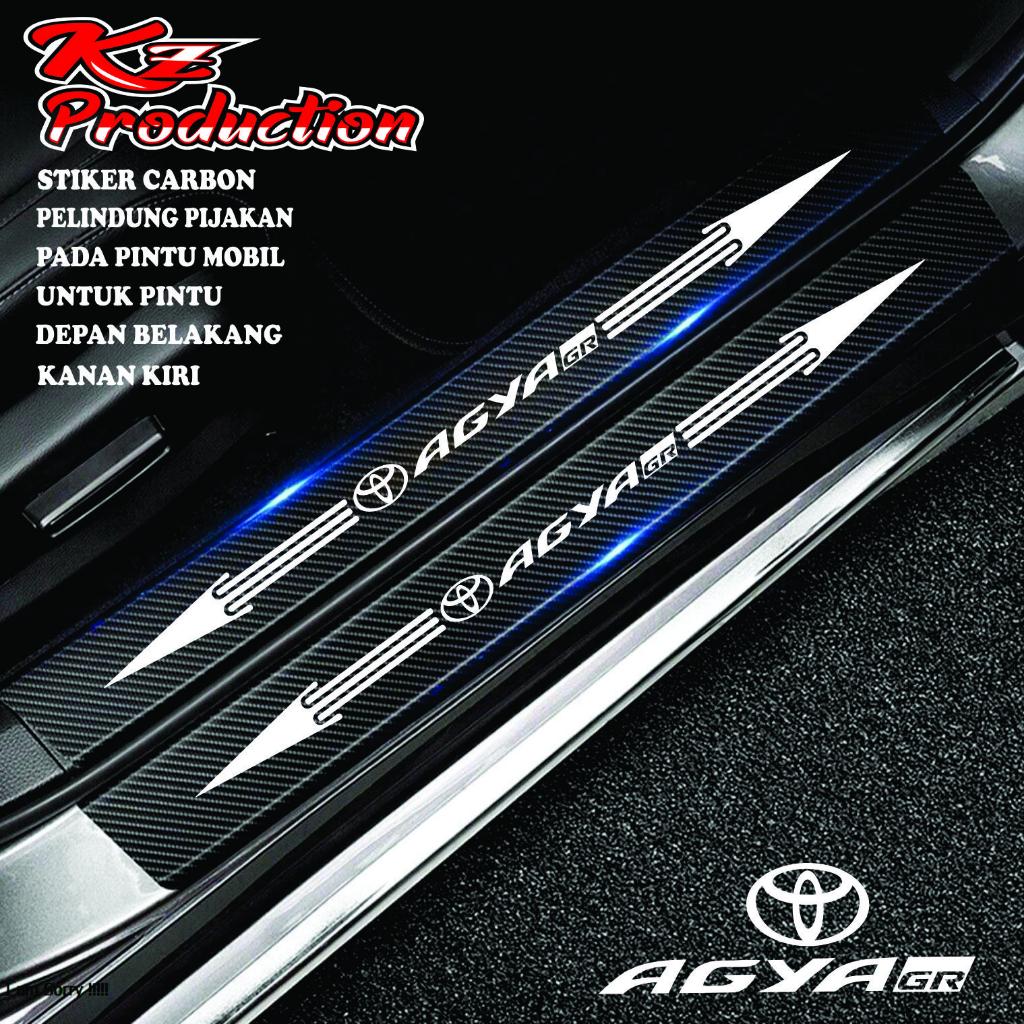 COD Cutting stiker Sill Plate Mobil Toyota Agya gr Stiker Pijakan Pintu Mobil Toyota Agya gr