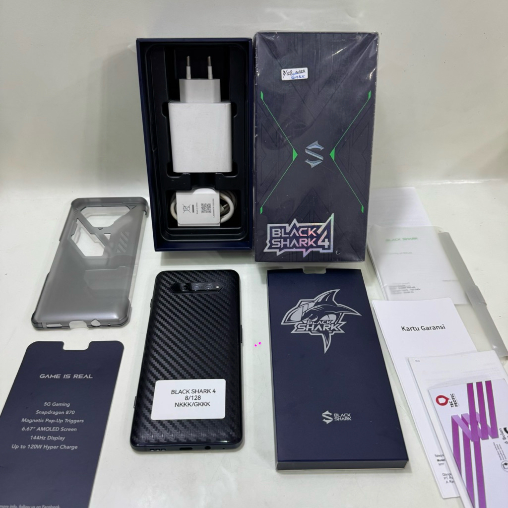 Black Shark 4 8/128gb Fullset Second Garansi Resmi