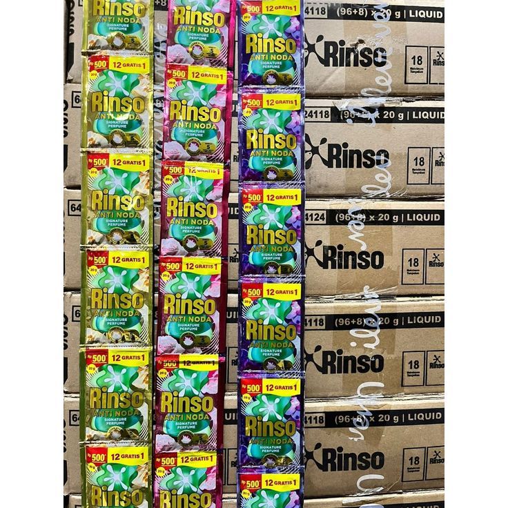 Rinso cair sachet renceng 1 Dus isi 104 sachet