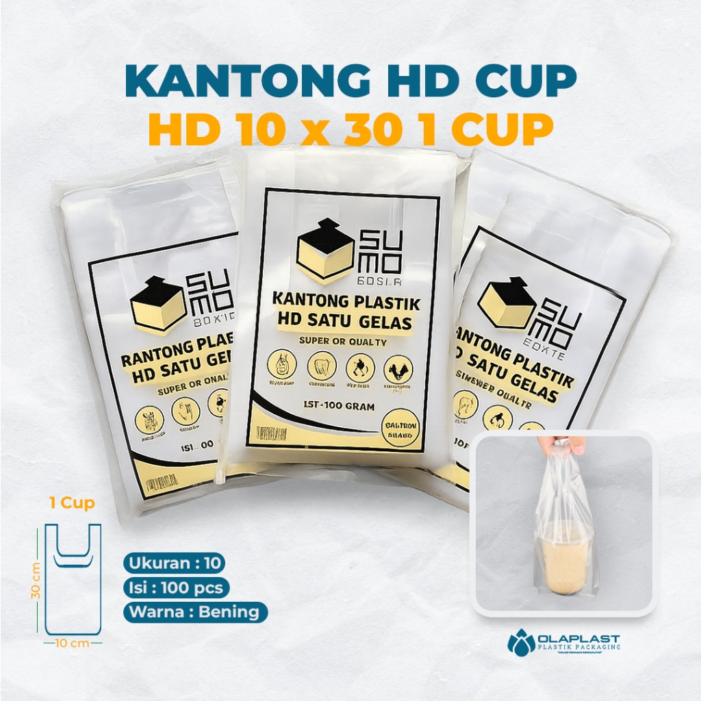 Kantong Gelas Cup Bening HD Sumobox 1 cup