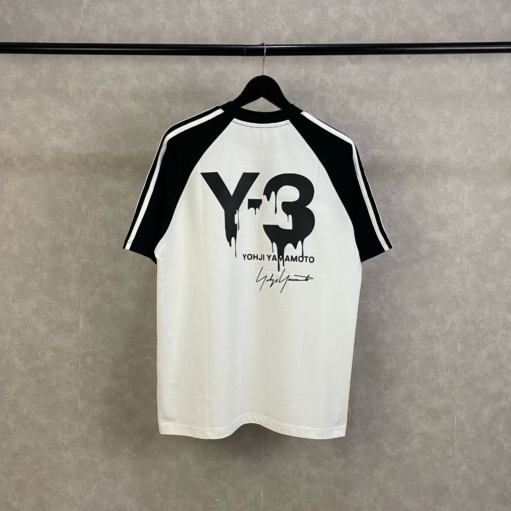 Fashion Pria Terbaru Big Logo Oversize Pakaian Pria Yohji x Adidas Big Logo Kaos Pria - (k-y2)