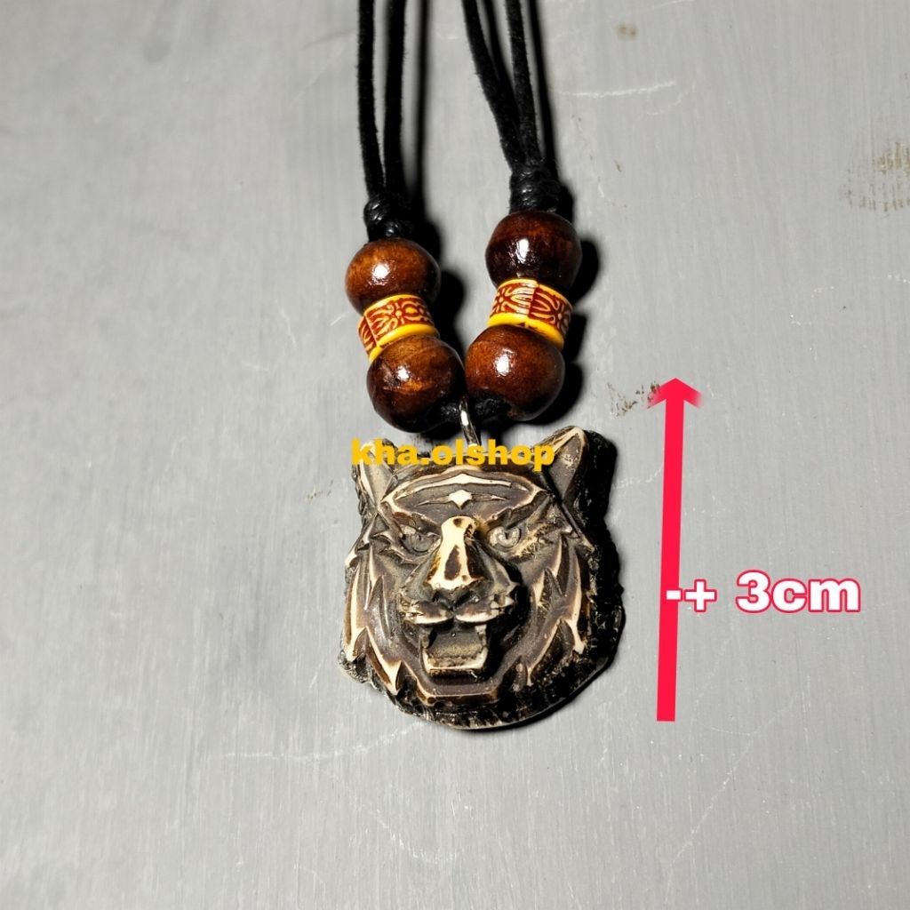 Kalung Etnik Bandul Unik Macan Buatan -+3 Cm