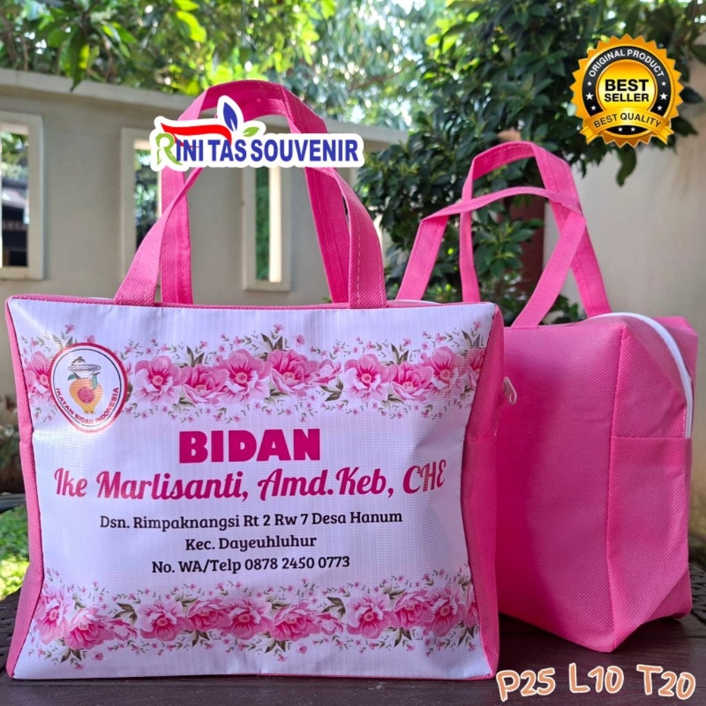 Tas Souvenir Resleting Bidan tas souvenir bidan resleting