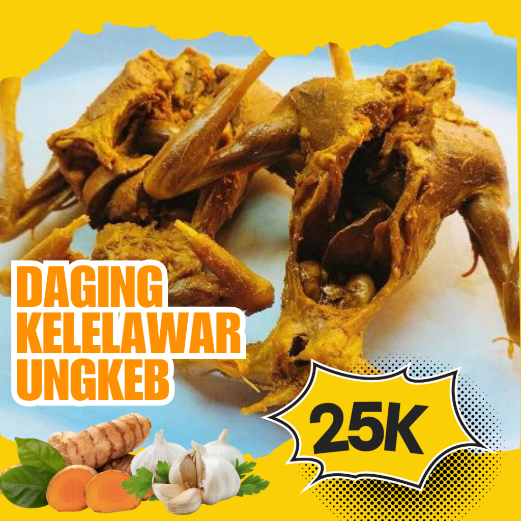 DAGING KELELAWAR/CODOT UNGKEB PER 2 EKOR OBAT ASMA DAGING KELELAWAR KELAPA ATAU CODOT UNGKEB SIAP GO