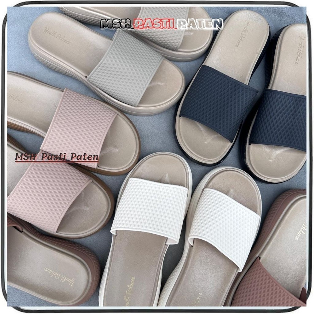 SANDAL Selop Wanita Dewasa Tinggi 4,5 Cm Bahan Karet Anti Slip SANDAL SELOP PEREMPUAN KARET SANDAL S