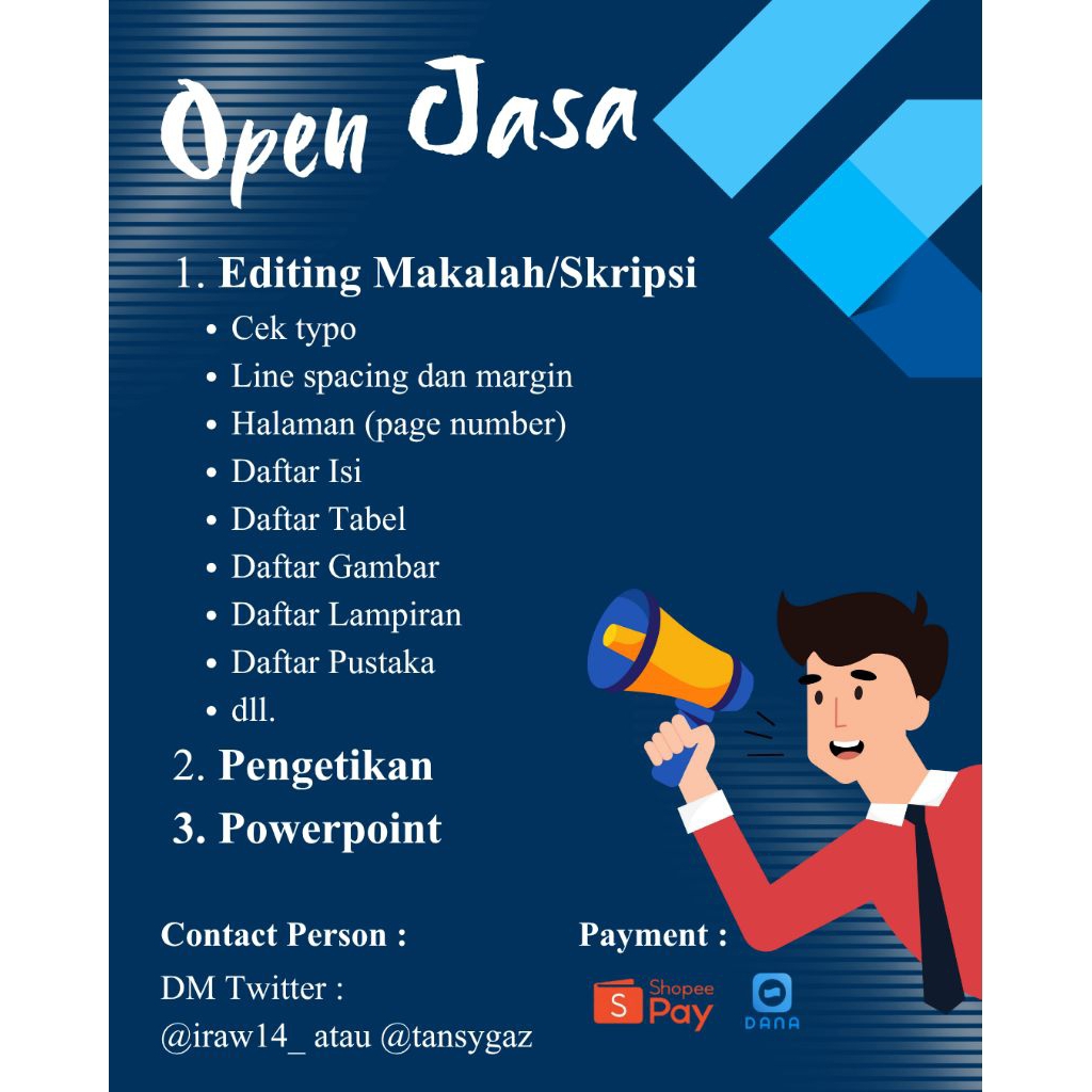 Jasa Edit Makalah/Skripsi, Pengetikan dan Pembuatan PPT