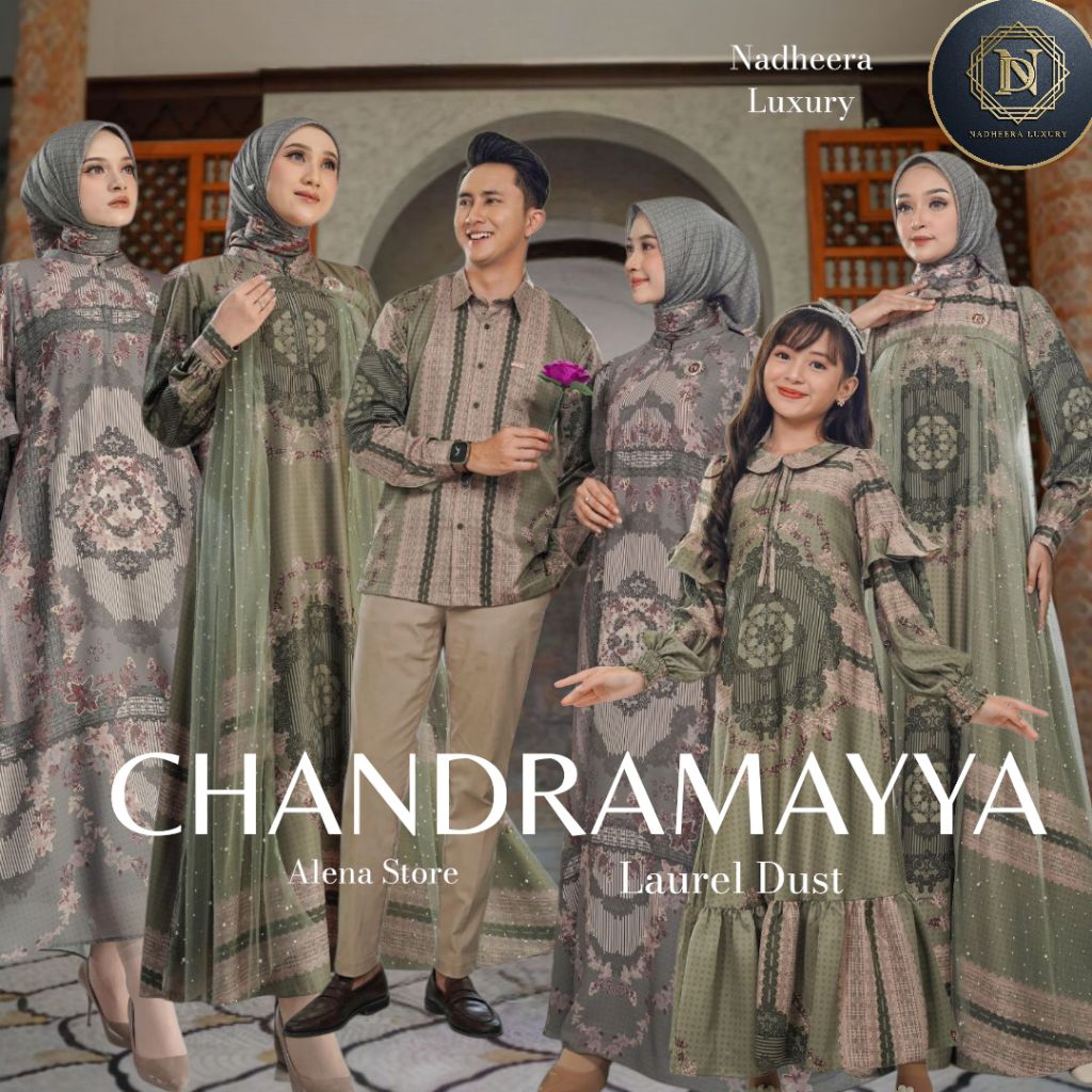CHANDRAMAYYA FAMSET DRESS (LAUREL DUST) NADHEERA LUXURY PRE ORDER ESTIMASI AKHIR DESEMBER SARIMBIT K