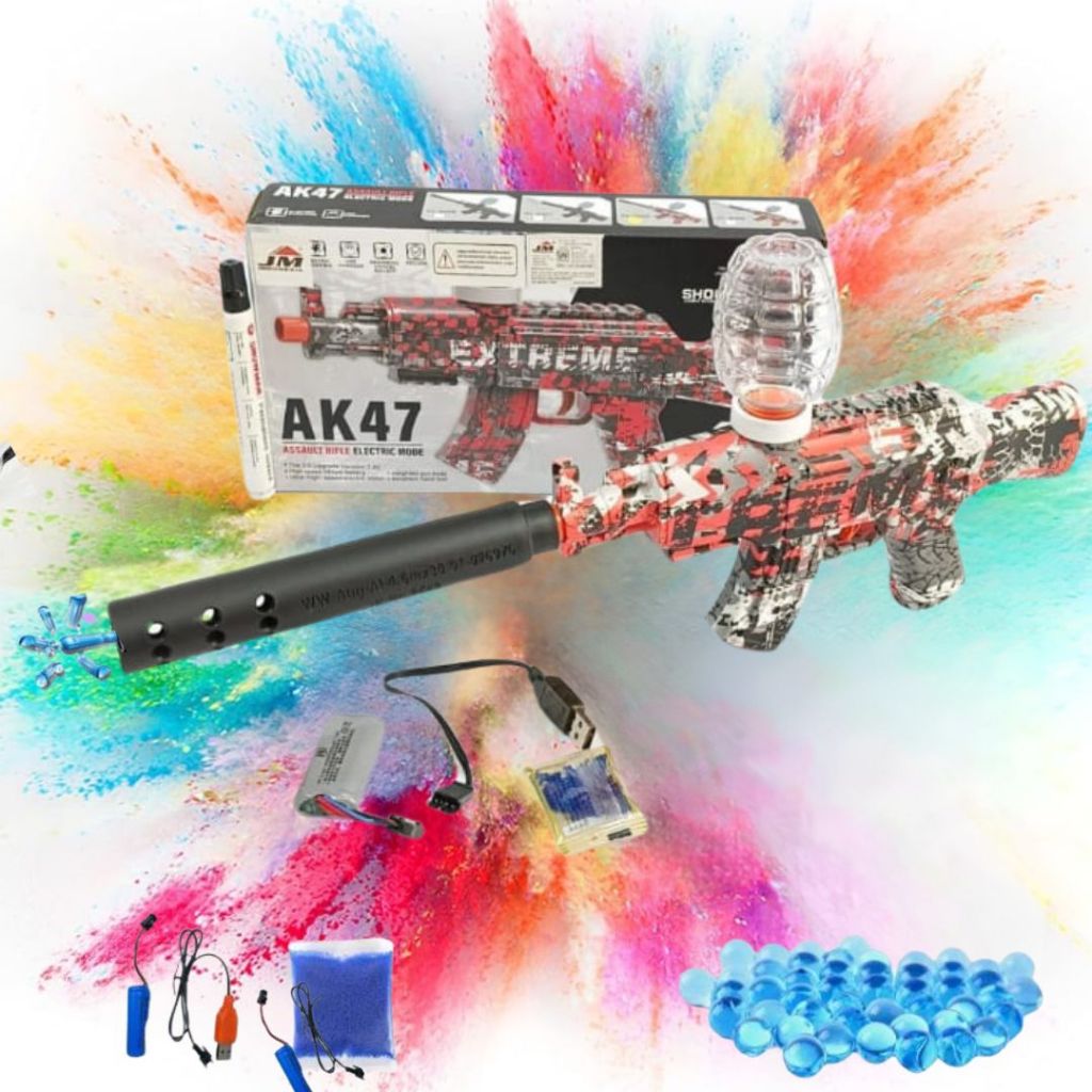 Mainan Tembakan Anak WGG AK47 Electronic Toy Gun Assault Rifle AK 47 Gel Blaster Watergel AKM AK-47