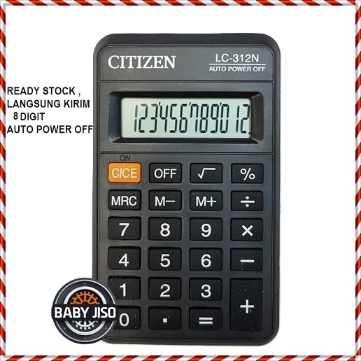 BJ ORI SDC LC-312N Calculator 12 Digit pocket Kalkulator mini untuk di saku pocket Kalkulator LC 312