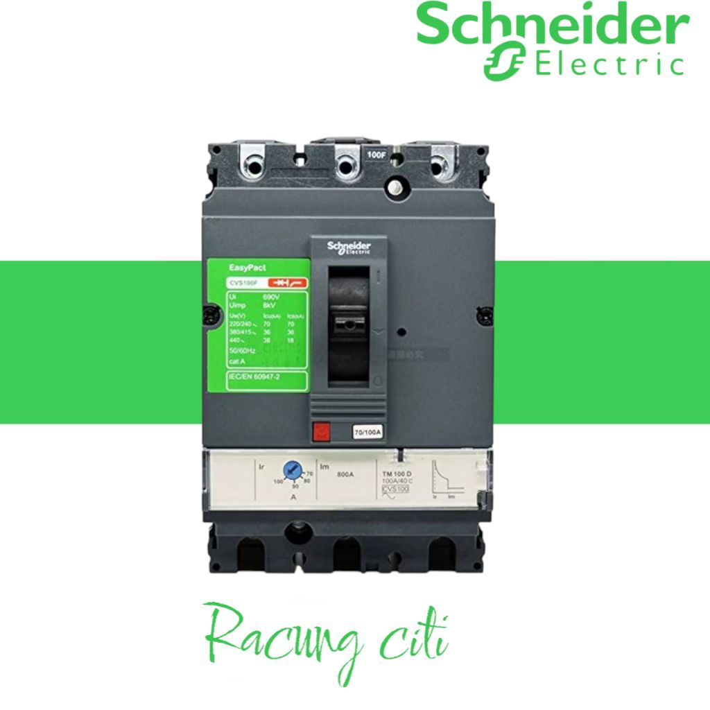 MCCB CVS 3P SCHNEIDER 100A